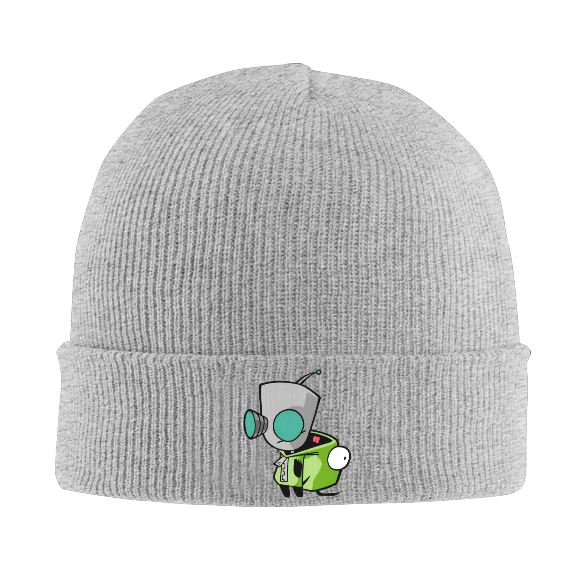 Invader Zim Gir Cartoon Knitted Caps Women's Men's Beanies Winter Hat Acrylic  Hip Hop Melon Cap
