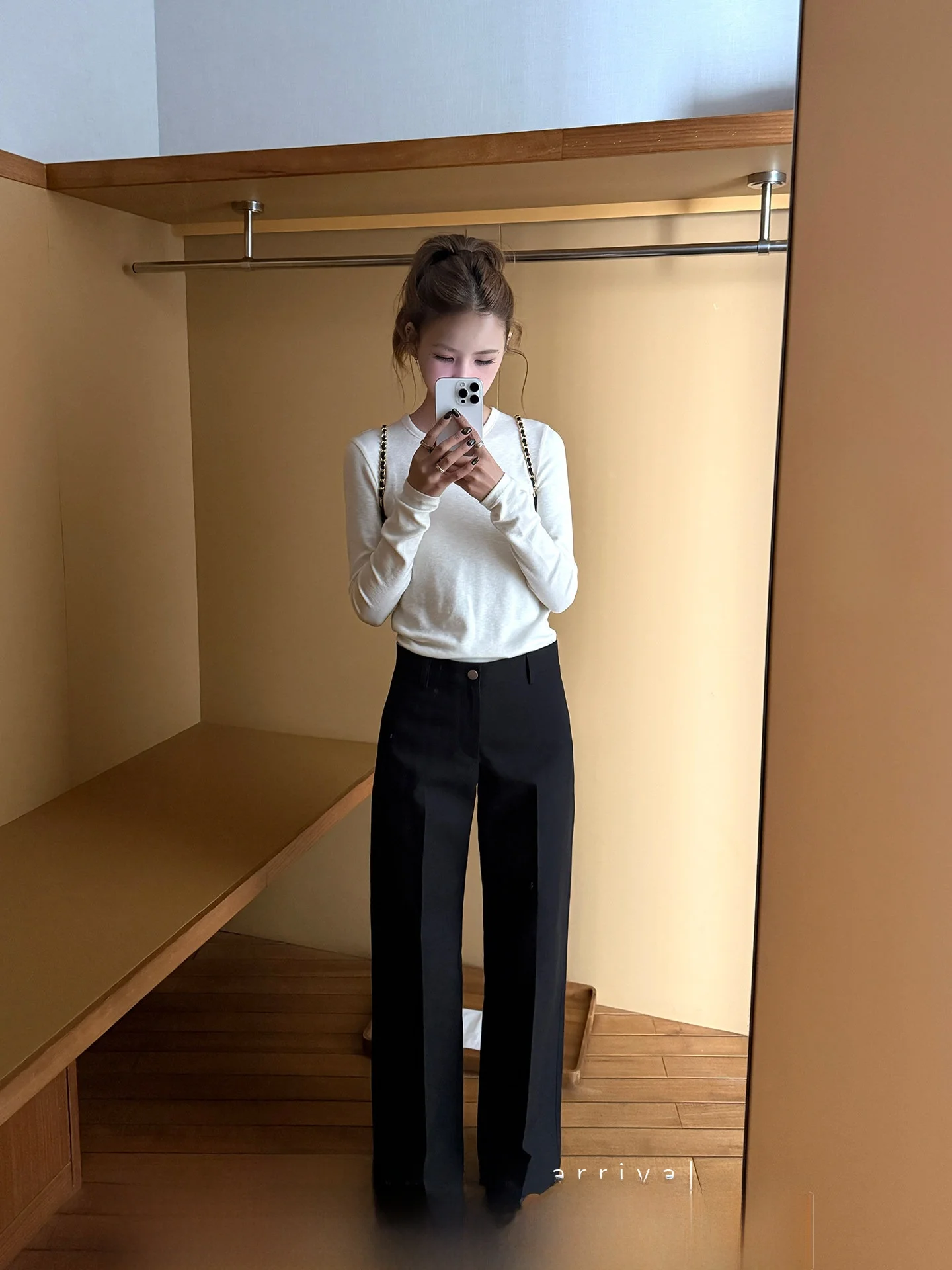 

Женские брюки Xzichic из шерстяной смеси, плиссированные, прямого кроя, повседневные, длинные, осенне-зимние, модные