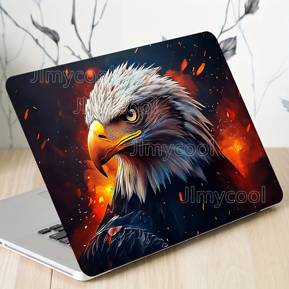 ملصق فينيل للكمبيوتر المحمول مقاوم للماء ومقاوم للخدش وسهل الالتصاق مع تصميم نسر مفصل حيوي لأجهزة الكمبيوتر المحمولة #1