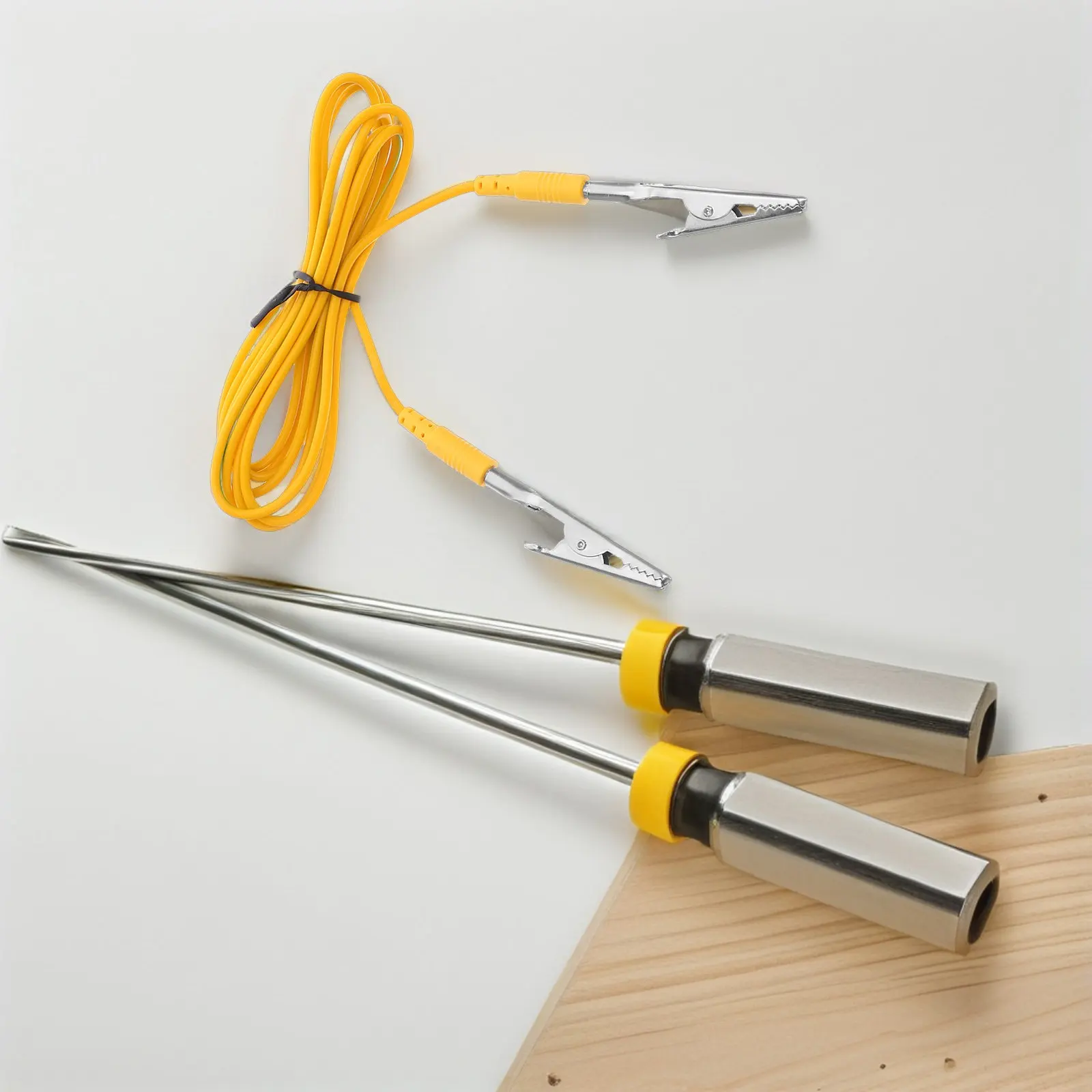 5Pcs Esd Grounding Cable Cord 1.8m Dual Alligator Clip Anti-Static Ground Wire Robust Flexible Safety Ground Cable for Sensitive