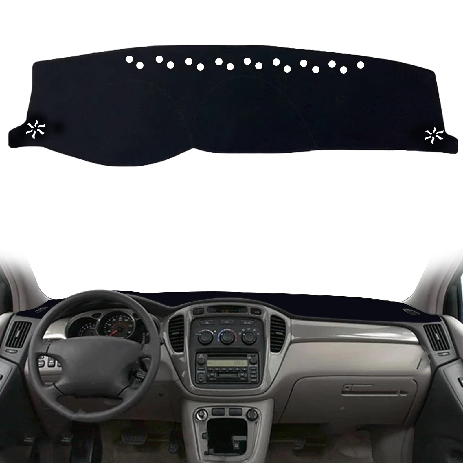 

Накладка на приборную панель для Toyota Highlander Kluger 2001-2007 XU20, солнцезащитный козырек, противоскользящий защитный коврик, декоративная накладка для интерьера, аксессуары