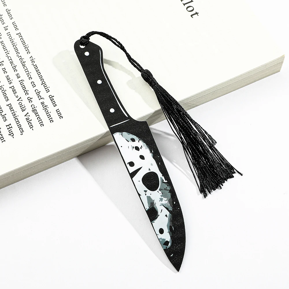 Anime Horror Killer Bookmarks Fruit Knife Series Bookmarks Acrylic for Book Lovers Gifts for Fans Reading Markers