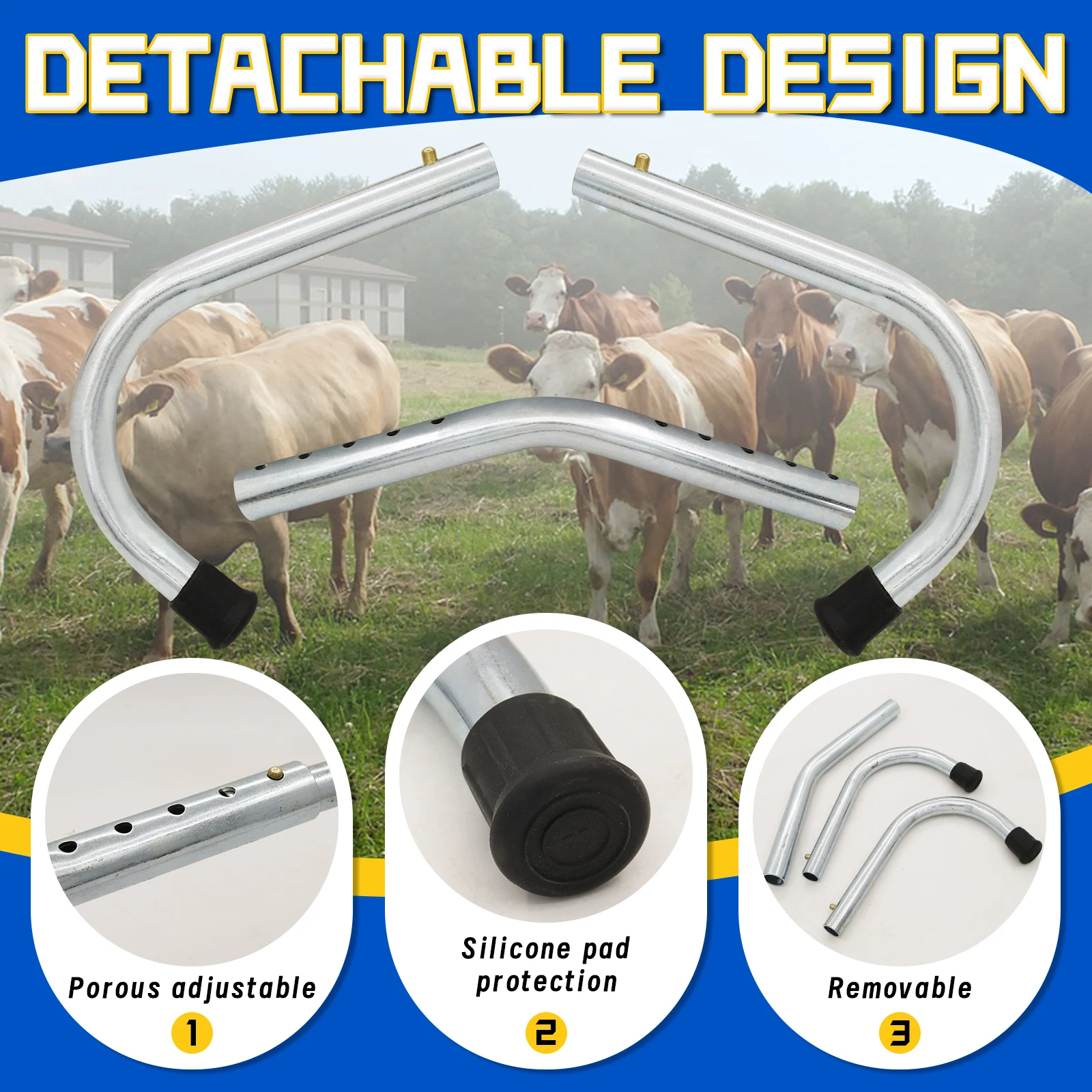 1PC Anti Kick Bar Adjustable In Length Dairy farm Instruments for Cow Veterinary Field Instruments Cattle Stop Kicking Rods