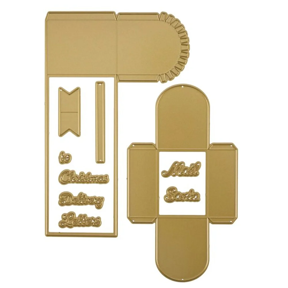 3D Huisje Met Trapgevel Die Metal Craft Cutting Dies DIY Scrapbooking Decoration for 2026 Christmas Tree Mold Embossing Template