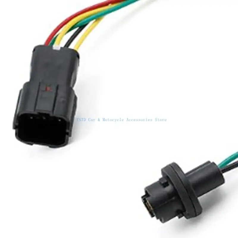 L5BC Suitable Tail Light Socket Harness with 18AWG Copper Wires Flame Retardant Sheath Waterproof Connector for Car Use