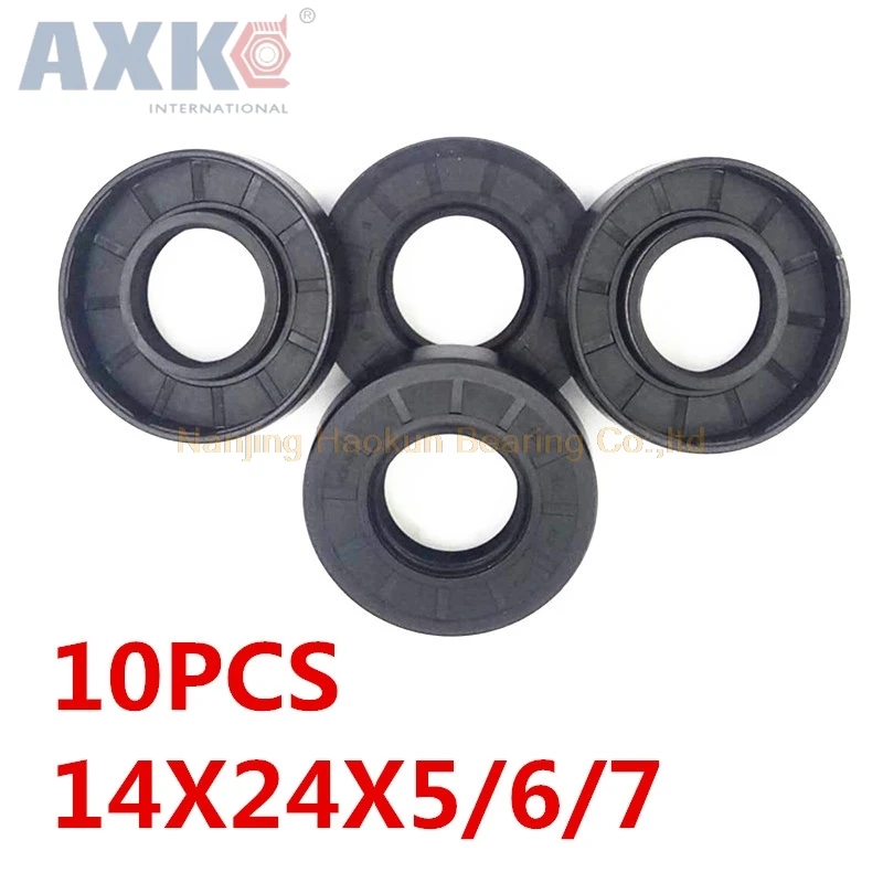 

AXK 10pcs TC 14x24x5 14x24x6 14x24x7 14x24 Skeleton Oil Seals 14*24*5 14*24*7 high-quality Seals Radial shaft seals