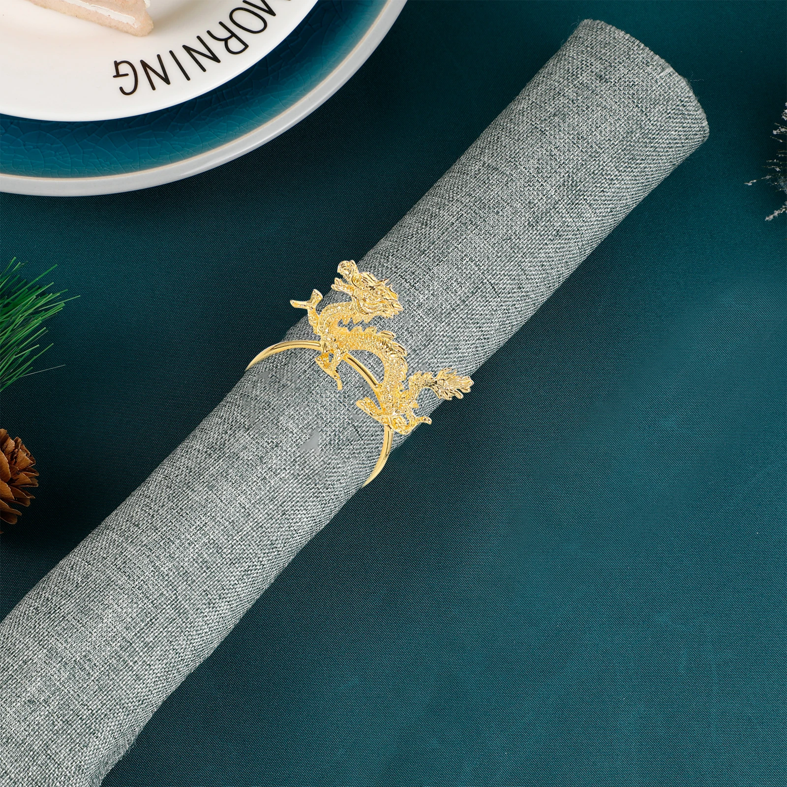 

4 Pcs Rings Metal Table Table Napkin Holder Rings Decor Gold Color Material Party Dining Napkin Holders Set