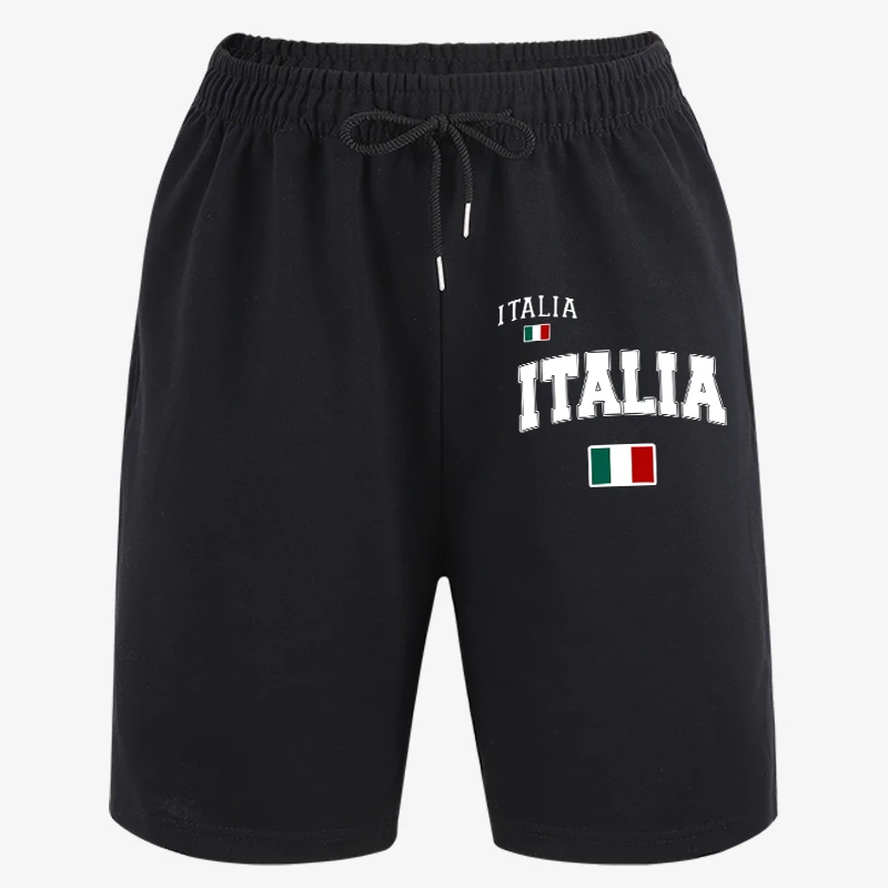 

Italia Italian Flag Design Man'S Loose Stretch Shorts Basic Office Pants All-Match Summer Commute Sweatpants Cool Casual Bottom