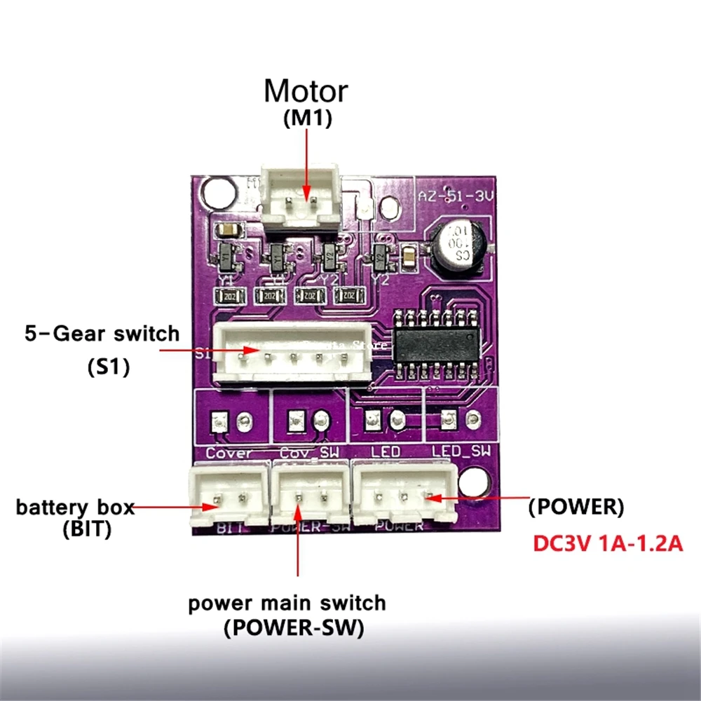 DC 3V Meja Putar Motor Kontrol Mainboard Jam Tangan Pengocok Kotak Lilit Aksesoris Winder untuk 1/2/3/4 Motor Jam Tangan Kotak