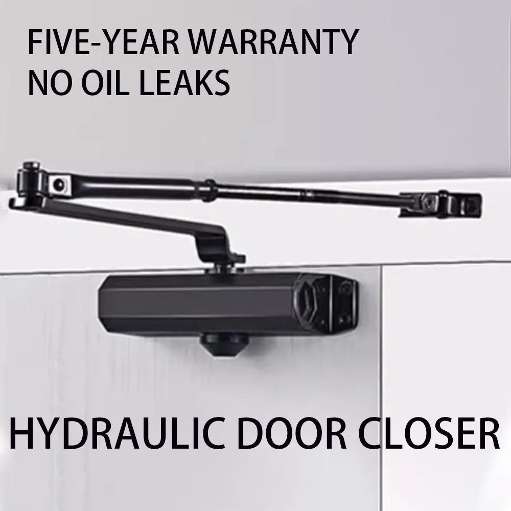 45-65KG Closing Automatic Door Closer Hydraulic Adjustable Speed Positioning Door Stop Protective Door Holder Hardware,1PCS