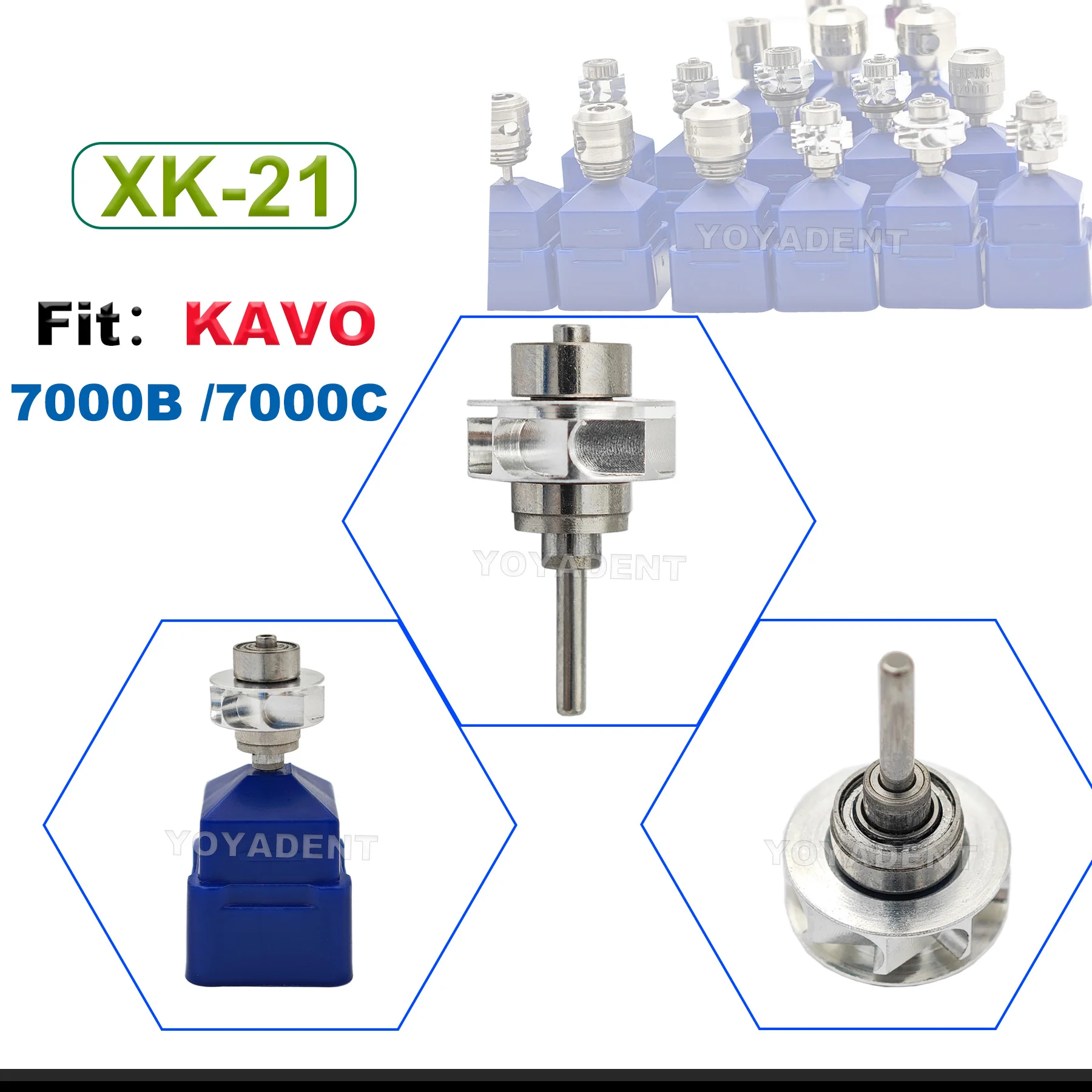 

Dental Handpiece Cartridge Air Rotor Fit KAVO 7000B/7000C High Speed Turbine Accessories