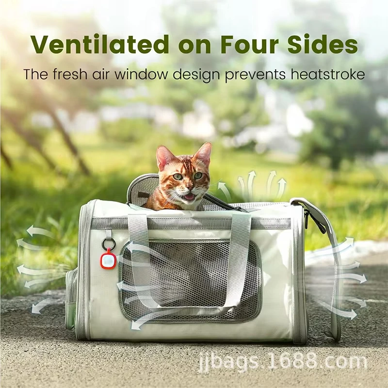 Cat bag out portable cat dog backpack pet aviation soft bag expansion on the plane breathable dog bag
