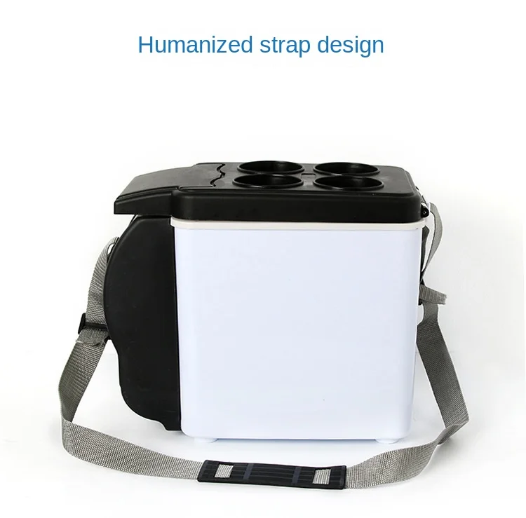 6L Portable 12V Dual-purpose Cold and Hot Semiconductor Refrigeration Quiet Low Noise Energy Saving Special Small Refrigerator