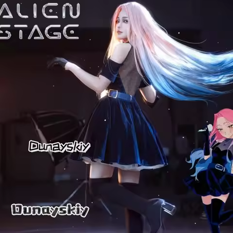 Anime ALIEN STAGE Mizi Cosplay Dress Costume Stage IDOL Performance Clothes Halloween Women Evening Dress Costume Party Outfit