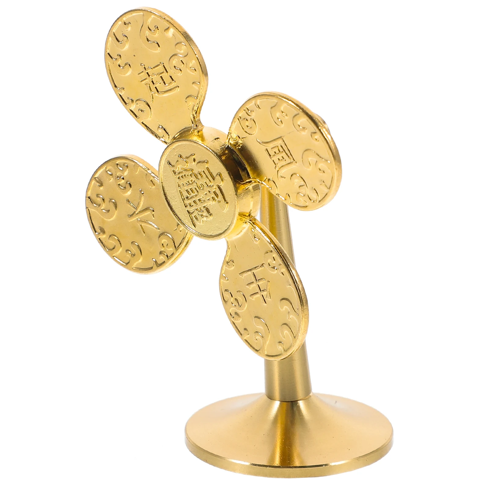 

Copper Windmill Feng Desktop Windmill Model Figurine Shui Desktop Decor Small Spinner Ornaments Home Decorative Pieces
