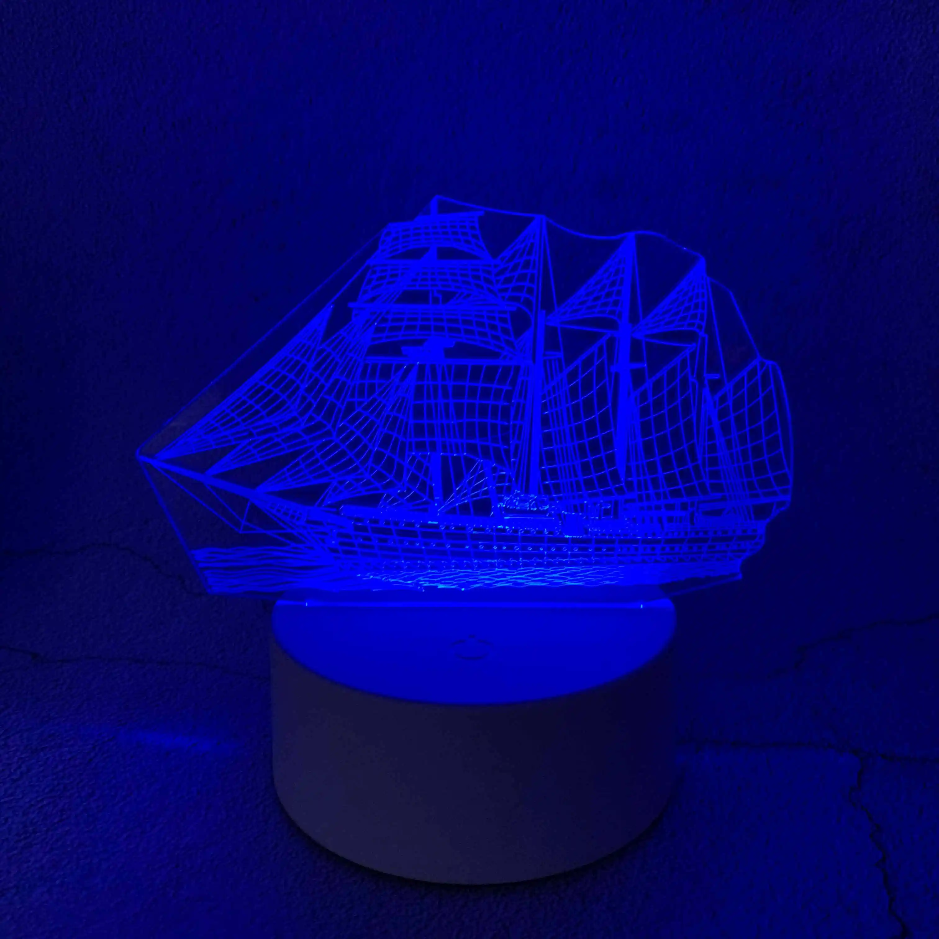 High Look Class Sailboat 3d Nightlight Bedroom Headlight Creative Plug Dream Warm Gift