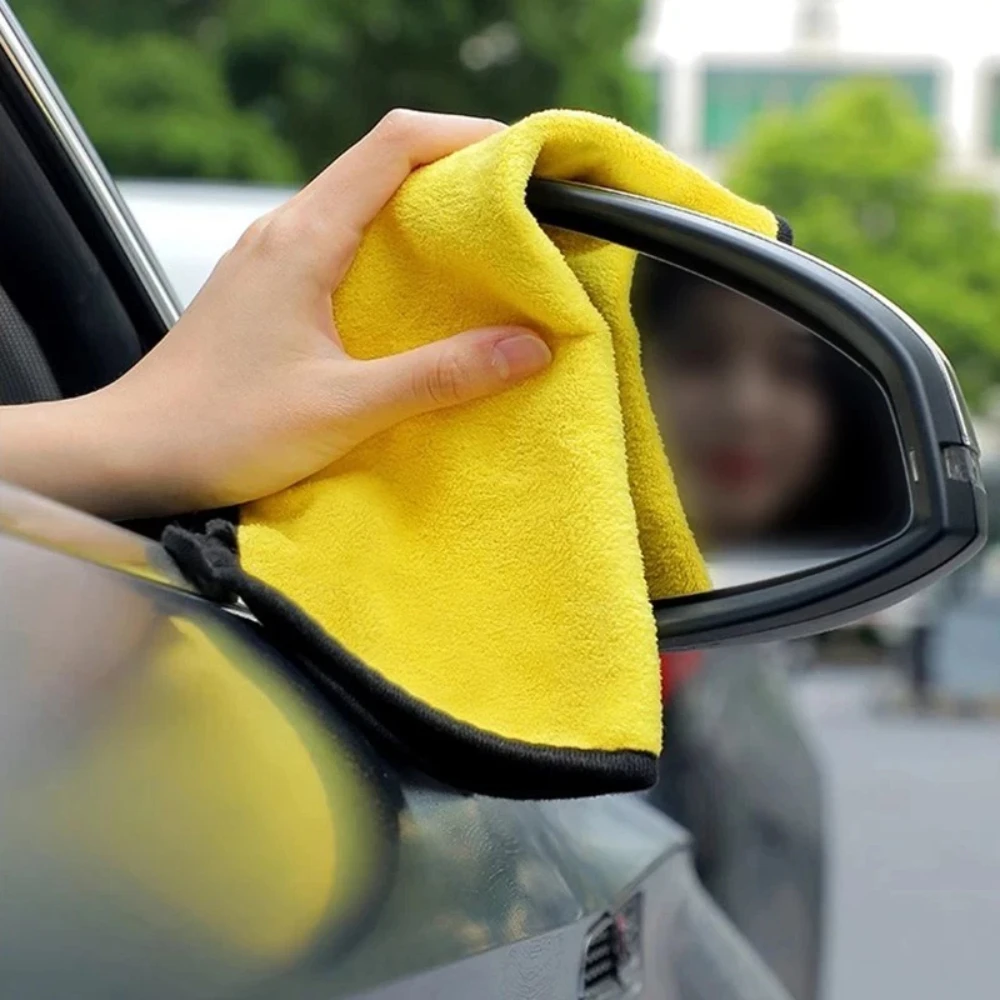 Car Wash Towels Cleaning Cloth Absorbent Dry Cloth General Purpose Microfiber Towel Thickened Yellow 30/40/60cm
