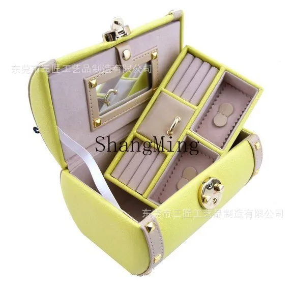 

DSA leather jewelry box, jewelry storage box, lock switch