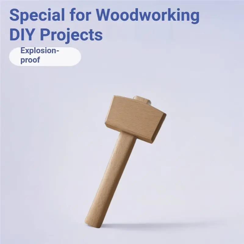 AB42-Wood Hammer Manual Hammer Woodworking Installation Hammer Leather Carving Seal Percussion Tool