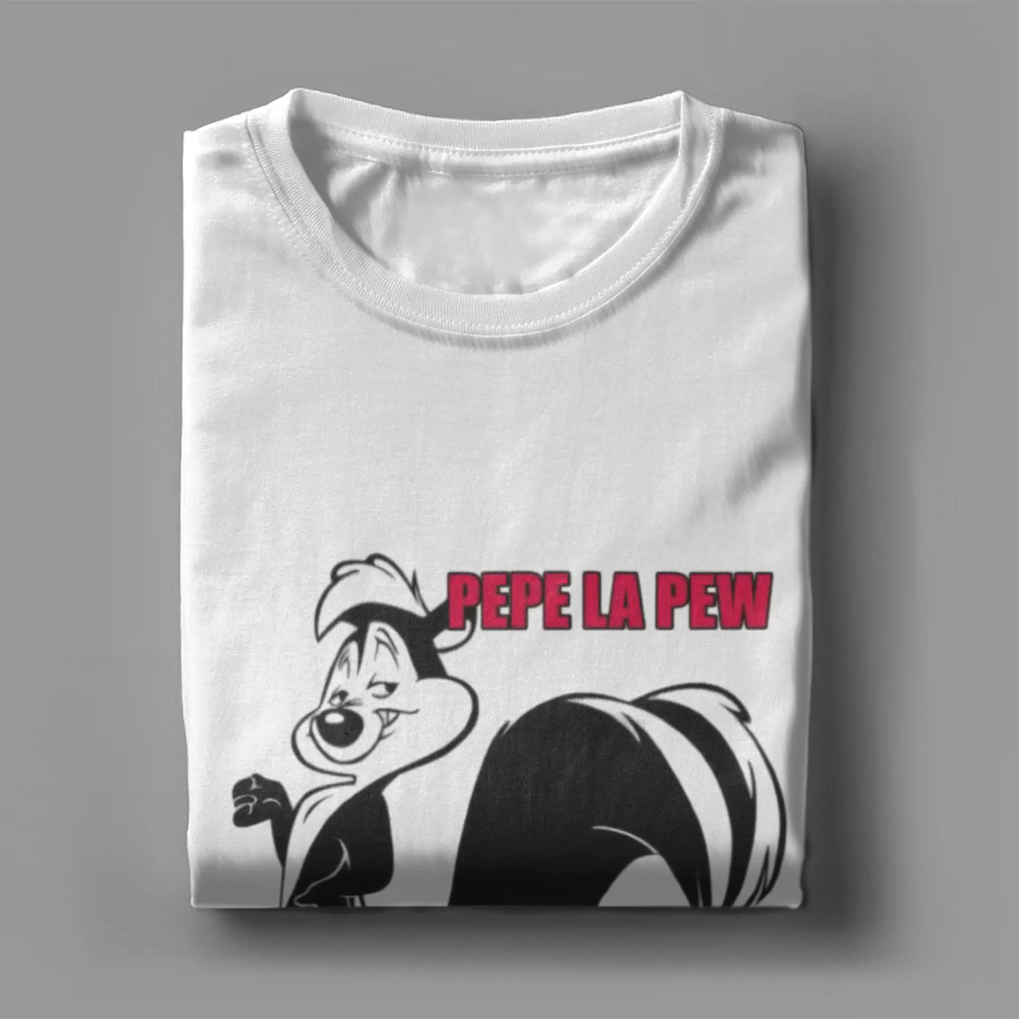 Pepes Le Pew Penelope Skunk Love Rose T-Shirt Beach  Harajuku T Shirts Mens Cotton O Neck Plus Size Top Tees Streetwear Tshirt - view 4