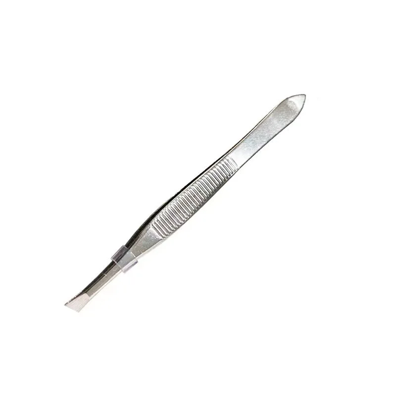 1Pcs Precision Slant Eyebrow Tweezers Non-slip Makeup Remover Tweezer Tools Stainless Steel Face Hair Women Removal Clip