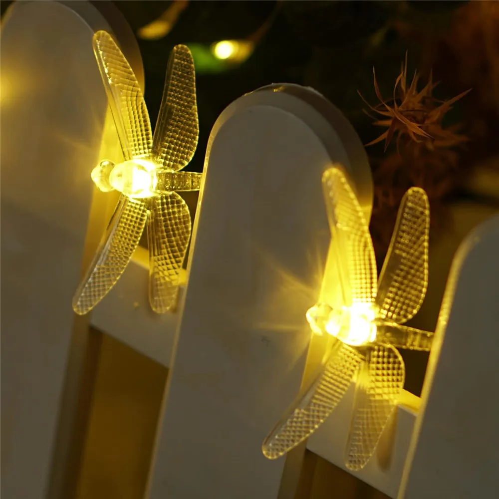 Libellen-Lichterkette, 40 LEDs, dekorativer funkelnder Lichterkette, batteriebetrieben, für Schlafzimmer, Hochzeit, Weihnachtsdekoration 708 – Detail 5