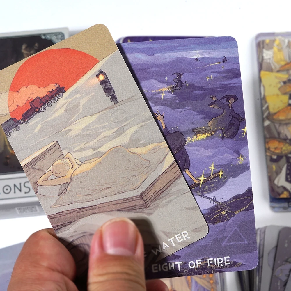 The Monsoon Tarot 78 Tarot Deck بطاقات التارو الأصلية للمبتدئين وأدوات عرافة التارو الخفيفة لراكب التارو