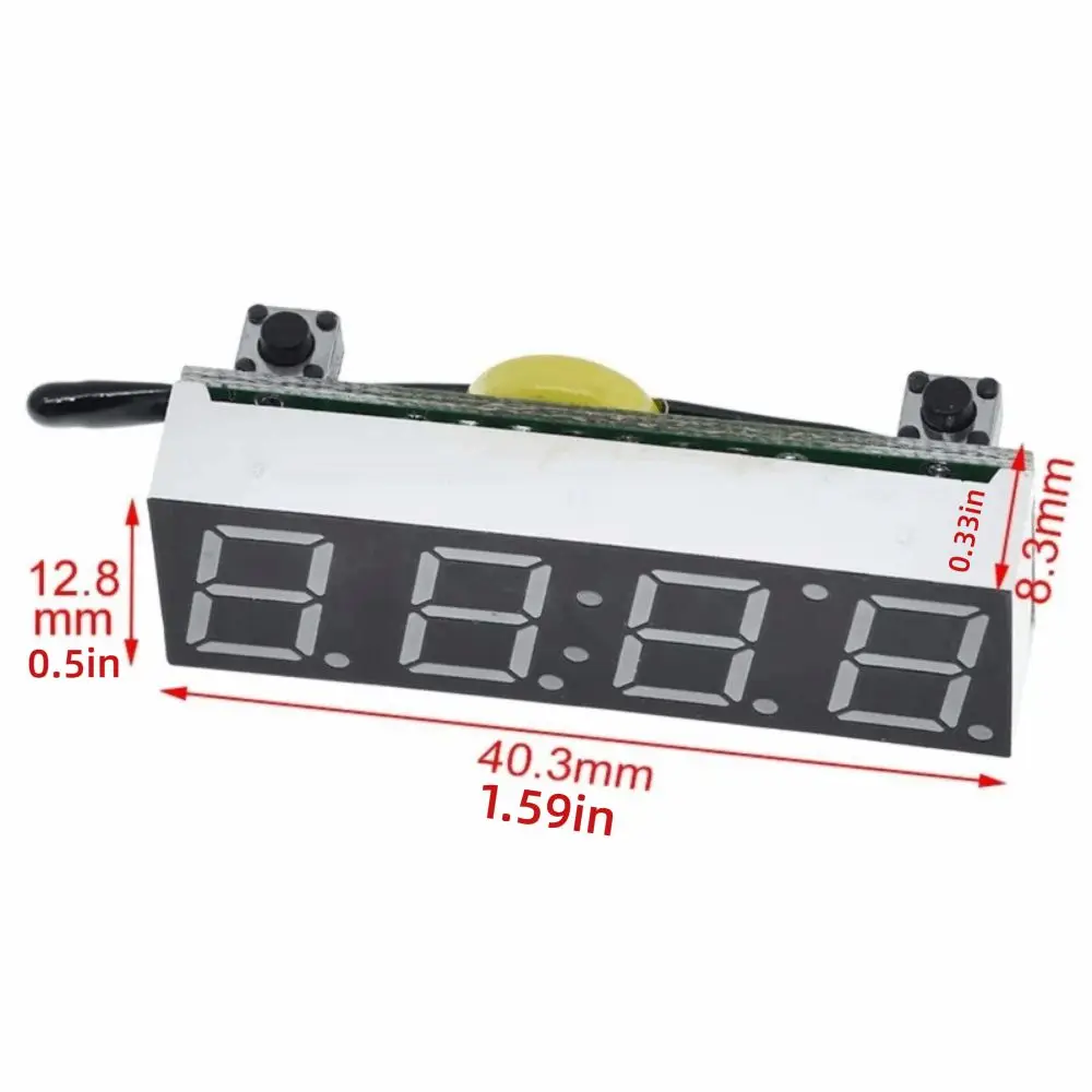 3 In 1 LED RX8025T Digital Clock DC 5-30V Temperature Measurement DIY Thermometer Voltage Measurement LED Display