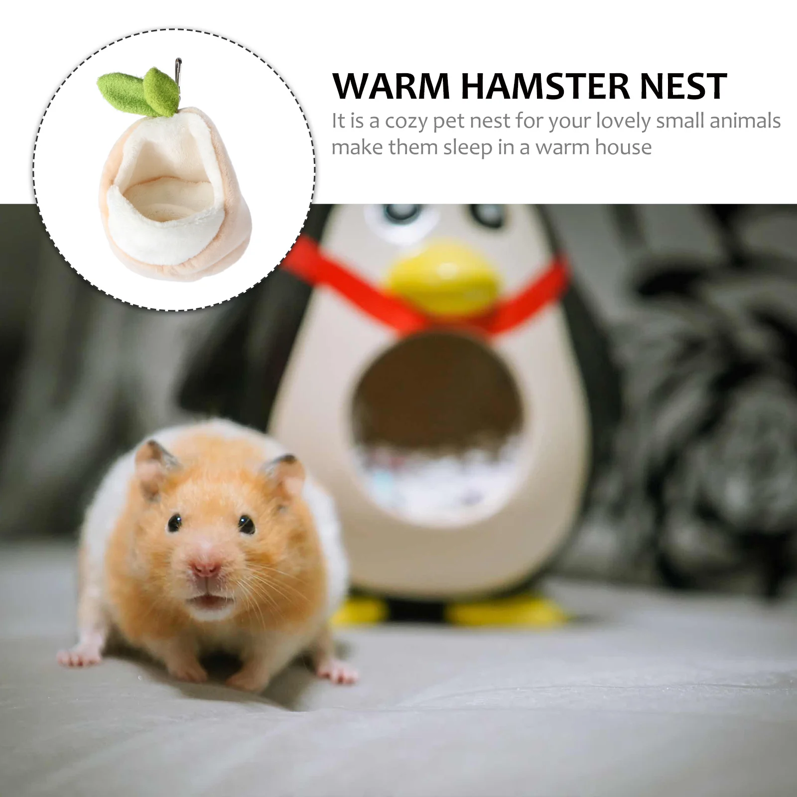 Hedgehog Hideaway Bed Hamster Nest Stuffed Toy Pet Warm Den Accessories Blue Drop Plastic Cloth Guinea Pig