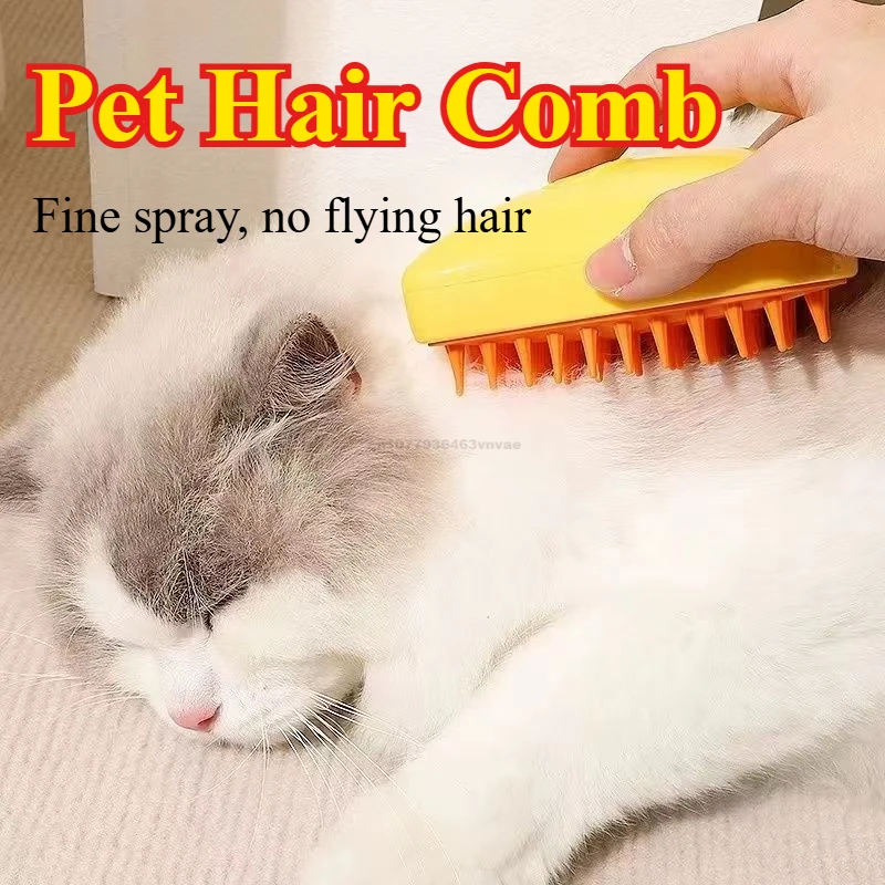 Cat Steam Brush Steamy Dog Brush 3 in 1 Electric Spray Cat Hair Brushes for Massage Pet Grooming Comb Hair Removal Combs