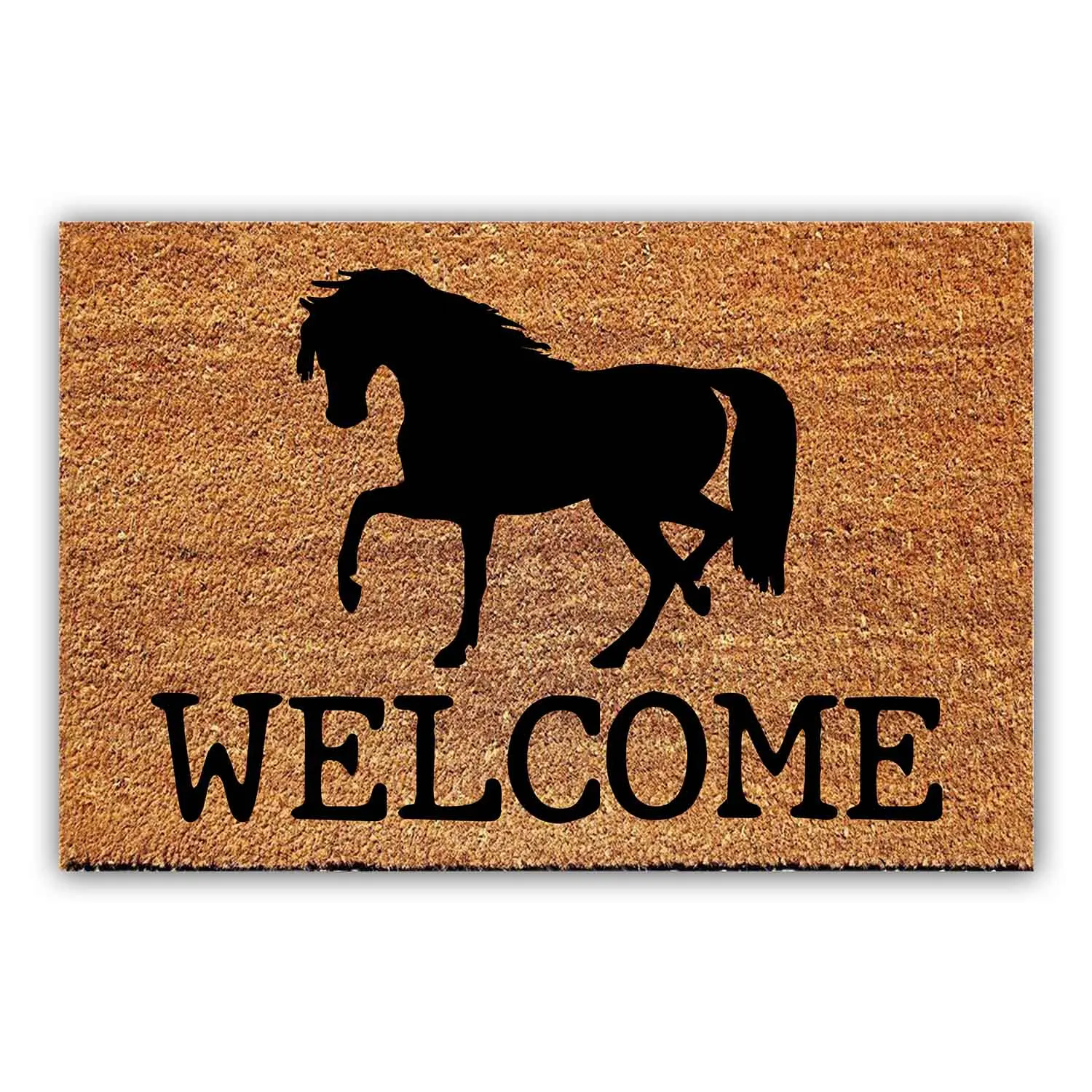 Funny Coir Doormat Welcome Horse Front Porch Monogram Doormat For The Entrance Way Personalized Home Decor Rugs Prank House