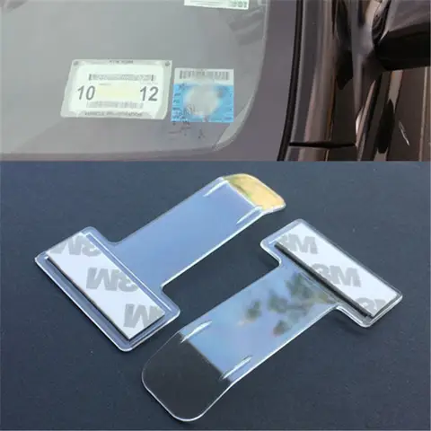 Aangepaste logo plastic auto styling parkeerkaart houder auto sluiting kaarthouder montage sluiting organisator voorruit sticker