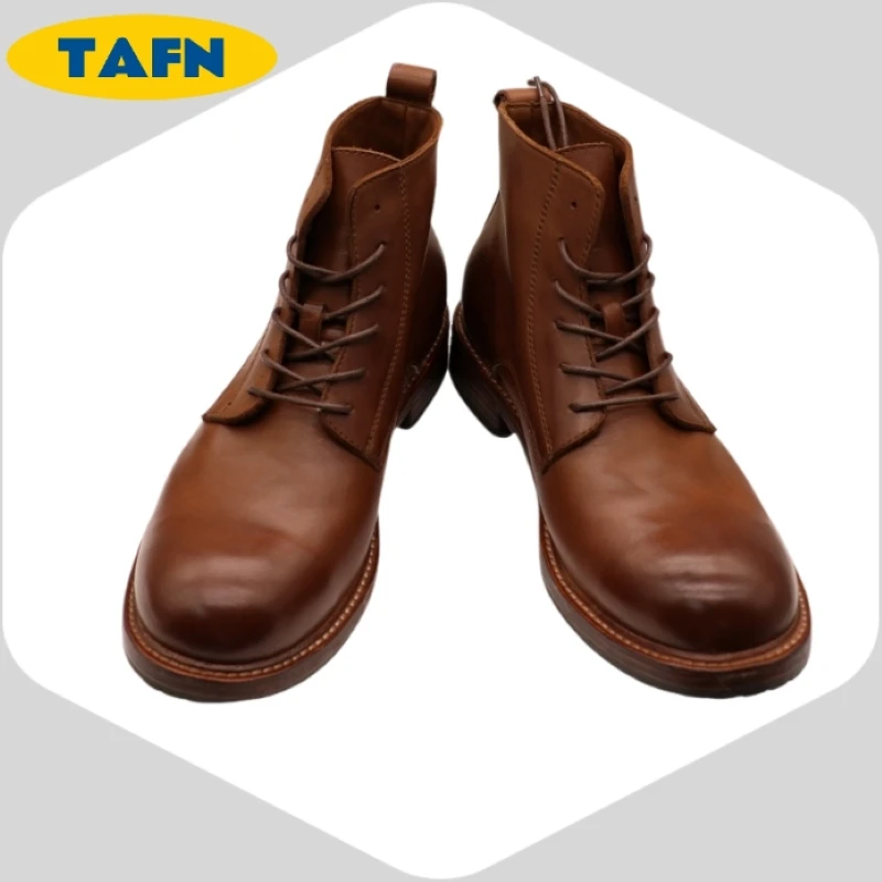 

25 Year European and American Style Leather Boots Cowhide Handmade Thick Bottom Old Washed Leather Temperament Trend A032903