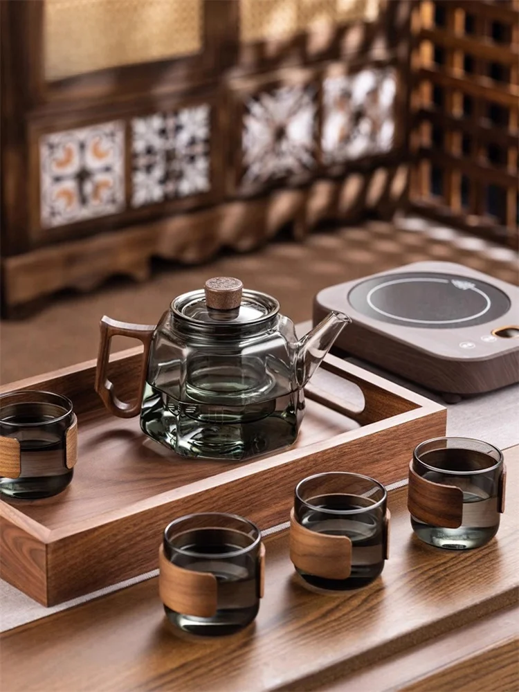 

Touch Miss Cerc Stove Auatic Temperature Maintenance Small Tea Brewer Thi Heat Resistant Glass Kettle Set