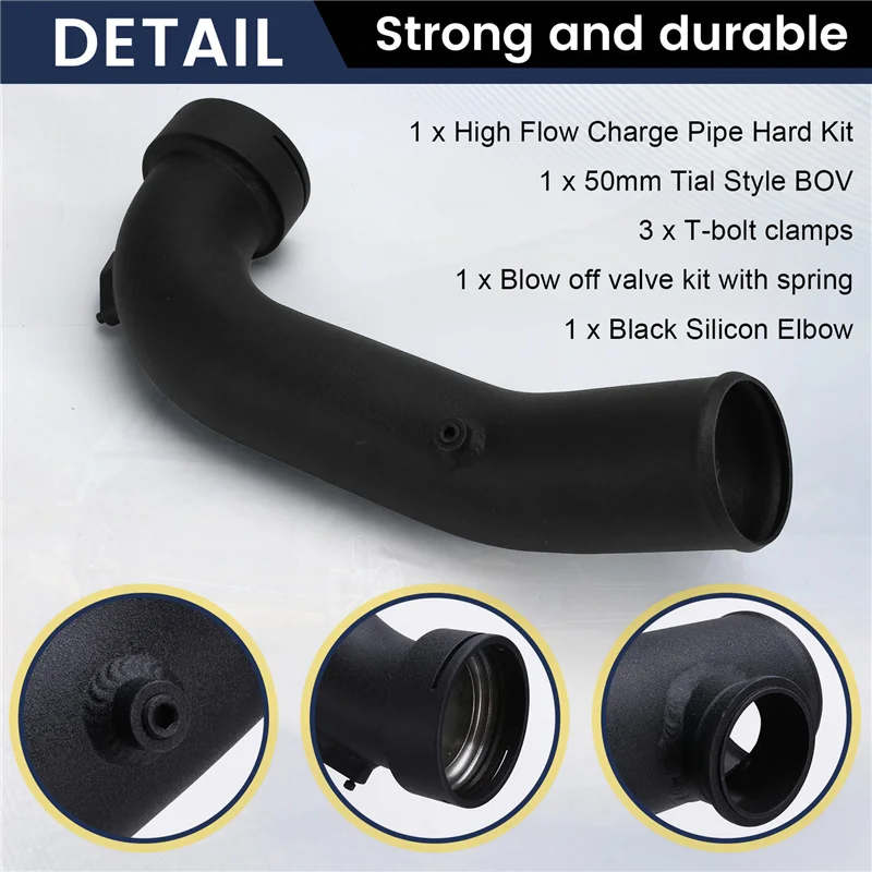 50 мм BOV воздухозаборник турбозарядка жесткий комплект труб для BMW N54 E88 E90 E92 135I 335I
