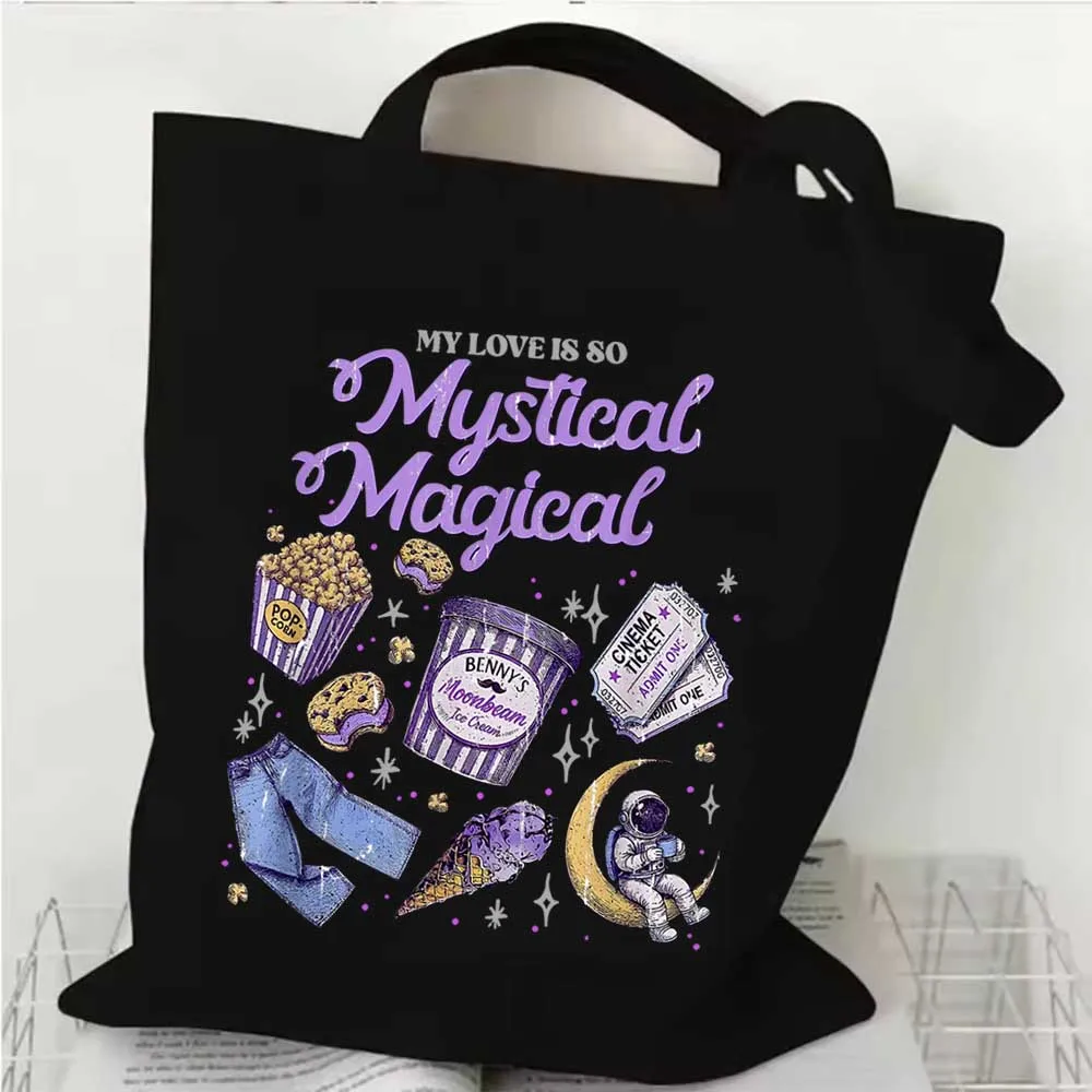 Moonbeam Ice Cream Benson Boone America Tour 2025 bolso de lona compras Y2k bolso de compras bolso de compras para regalo de Fans