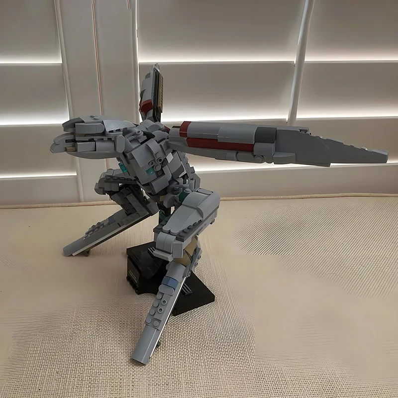 NEW 512PCS MOC Metal Gear Solid Series the Iconic Metal Gear Ray Building Blocks Set Model DIY Bricks Kit Toys Collection Gifts