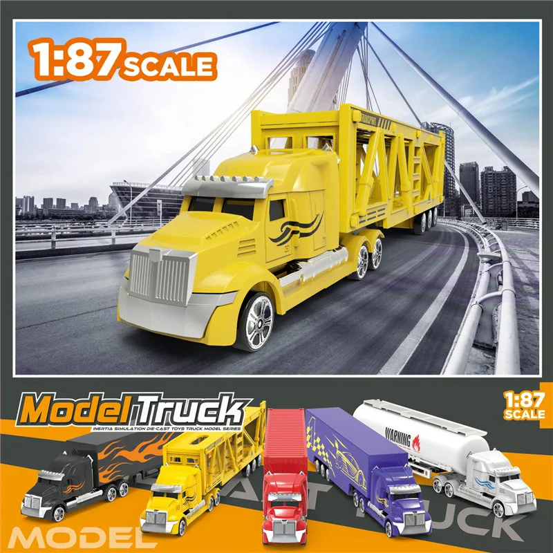 1: 64 alloy container truck model,oil tank truck model,original packaging gift box toys,wholesale