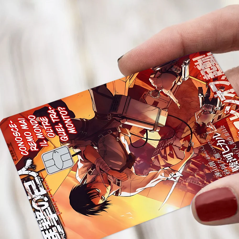 A-Attack O-On T-Titan Anmie Sticker Film Skin Cover For Credit Card Debit Bank Card Front