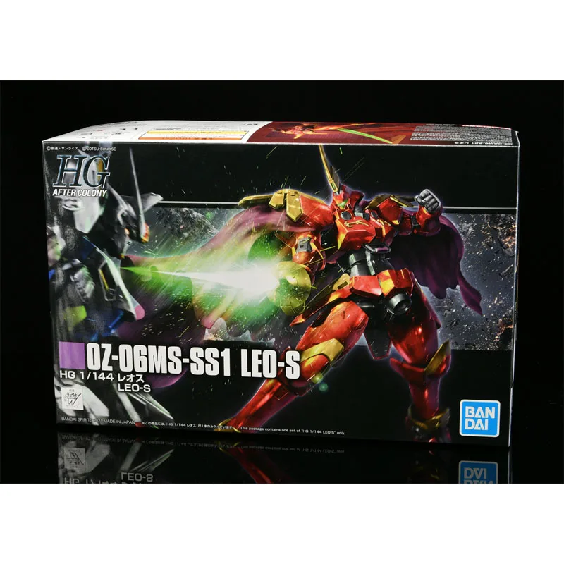 

Bandai натуральная HG 1/144 OZ-06MS-SS1 LEO-S Gundam аниме фигурка робота Коллекционная сборная модель игрушка орнамент подарок детям