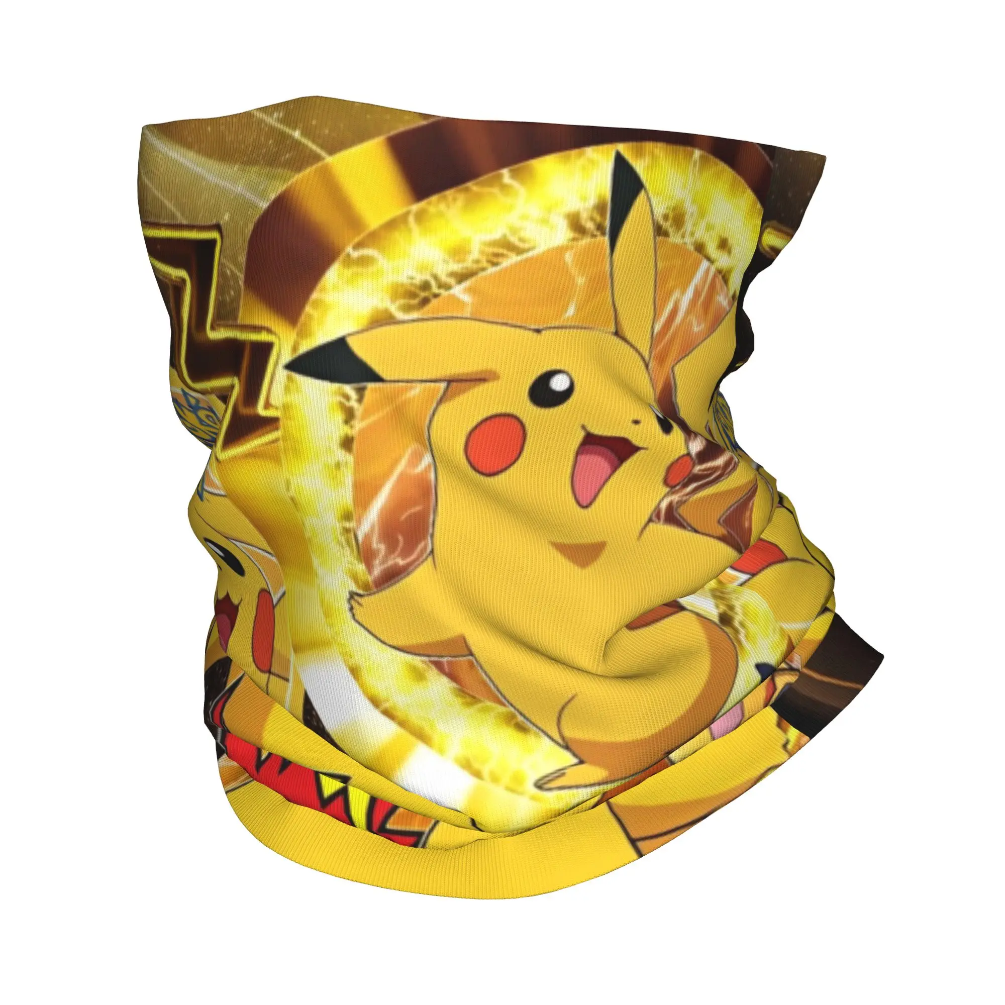 Pokemoned pikachus Mercancía Bandana Cuello Polaina Bufanda mágica Pasamontañas multiusos para deportes al aire libre para hombres y mujeres durante toda la temporada