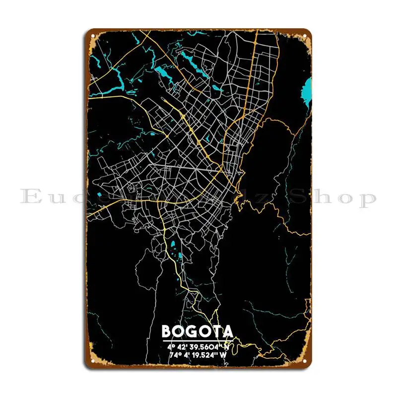 Bogota Colombia Metal Plaque Poster Club Wall Decor Garage Wall Plaque Tin Sign Poster