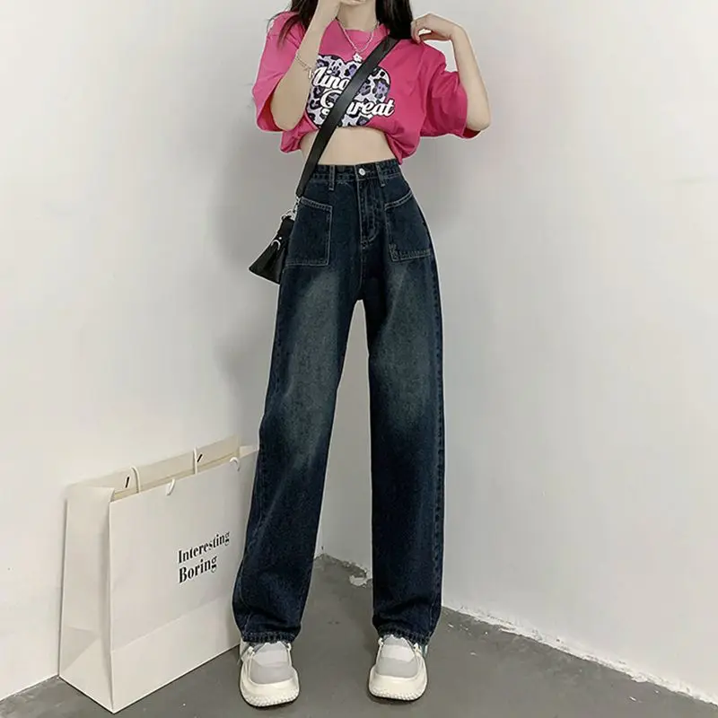 

Женские брюки с высокой талией, осень-зима 2025, новый дизайн, прямые брюки длиной до пола, модные для маленьких людей