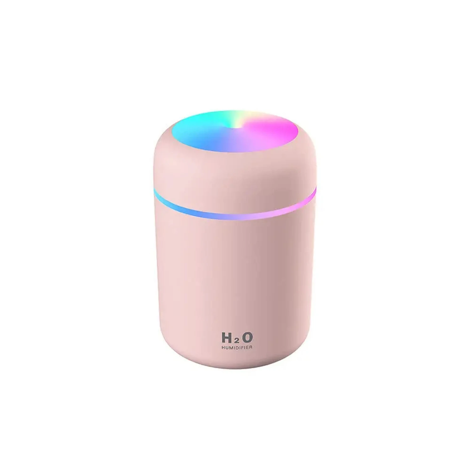 Mini humidificateur d'air USB à ultrasons, diffuseur d'huiles essentielles, veilleuse 7 couleurs, capacité de 300ml, 2 cotons gratuits inclus, nouveau