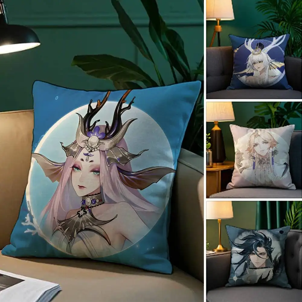 

Hot Game Onmyoji Pillow Case Cozy Plush Pillow Cover Double Side Printed – Home Gift For Bedroom Decor