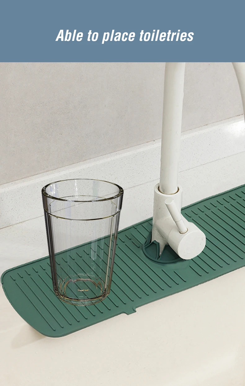 Silikon Drainage Pad Bad Küche Wasserhahn Tropf matte Waschbecken Waschbecken spritzwasser geschützt Abfluss Pad Tisch Wärme isolation schutz – Detail 9