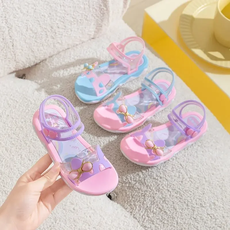 New Children's Sandals Summer Girls Bathroom Home Anti slip Soft Sole Cartoon Baby Middle and Big Children's Sandals