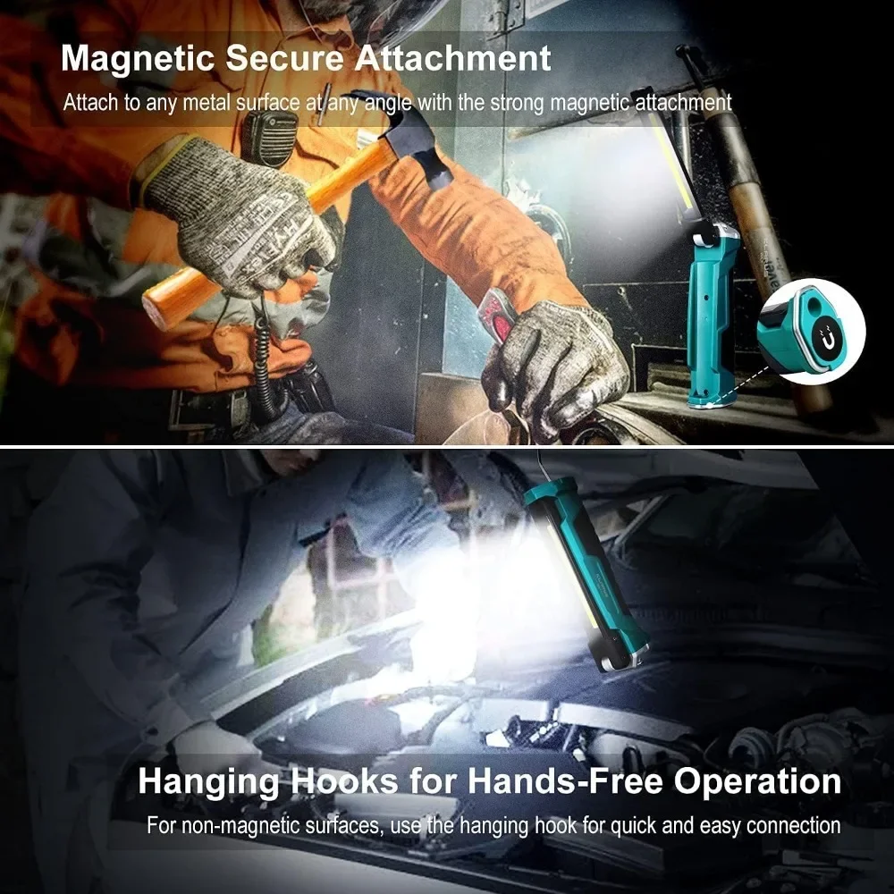 KLARUS WL1 LED 550 lumen Micro USB Rechargeable Work Light 180 Degress Rotate Foldable 7 Light Mode COB Flashlight with battery