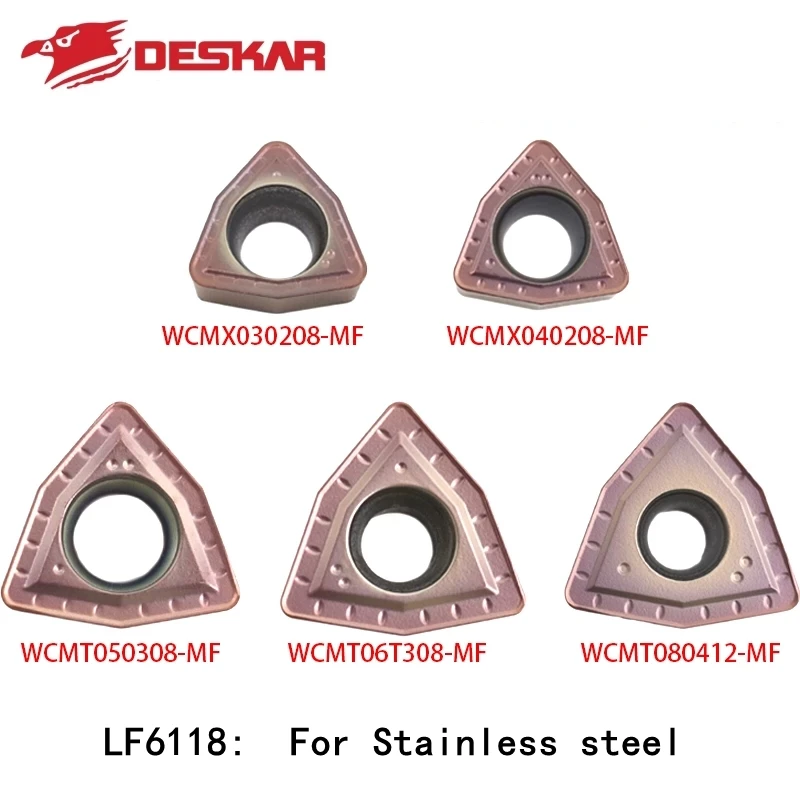 

Deskar Wcmx030208 Wcmx040208 Wcmt050308 Wcmt06T308 Wcmt080412 Mf Lf6118 U Drill Inserts Cnc Lathe Cutter Cutting Tool