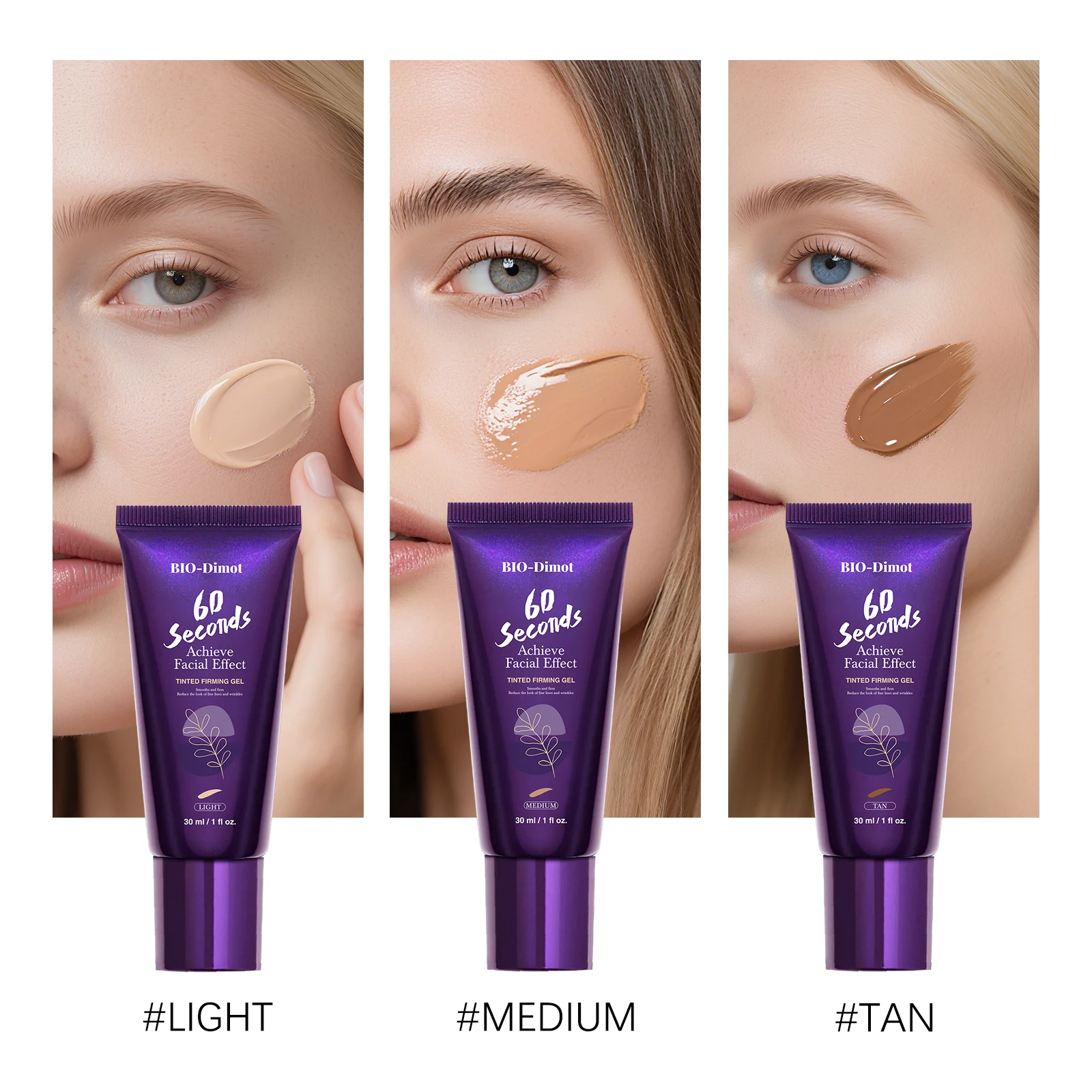Gezicht Vloeibare Foundation Make-up Concealer Oliecontrole Volledige dekking 60 seconden Direct verstevigend Voeden Waterdicht Langdurig